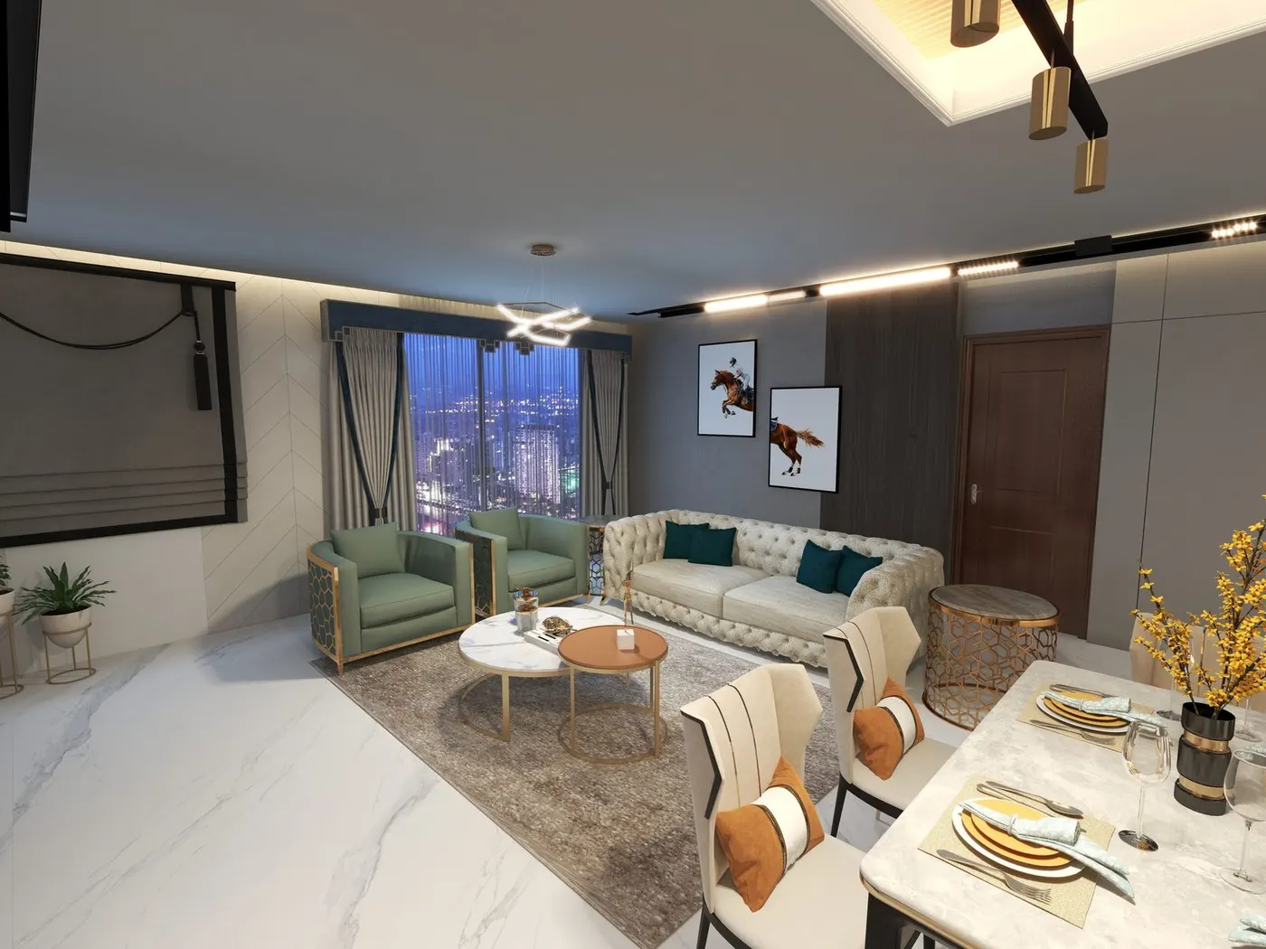 Living interior by Home Trends by Fahad